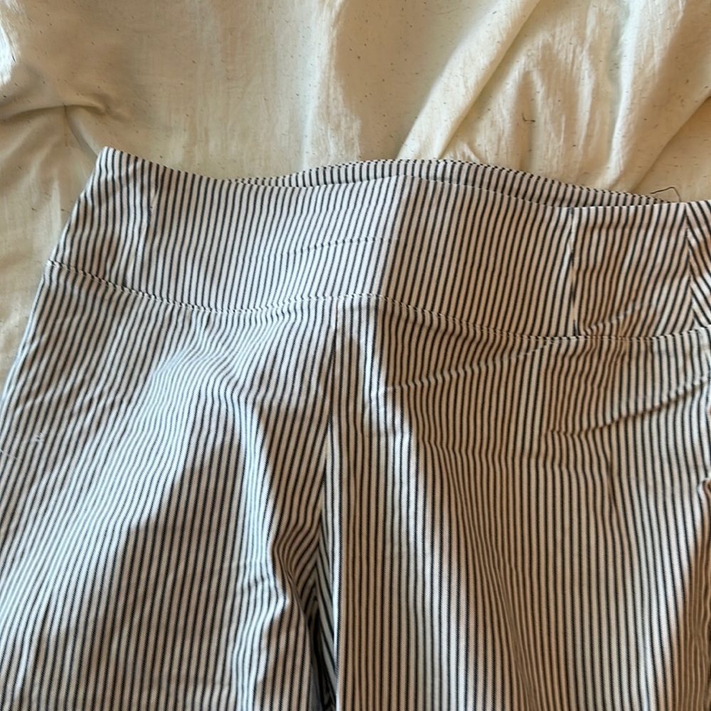 stretchy pinstriped skinny pant